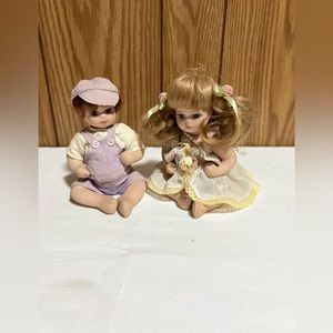 Vintage Ceramic Girl and Boy.